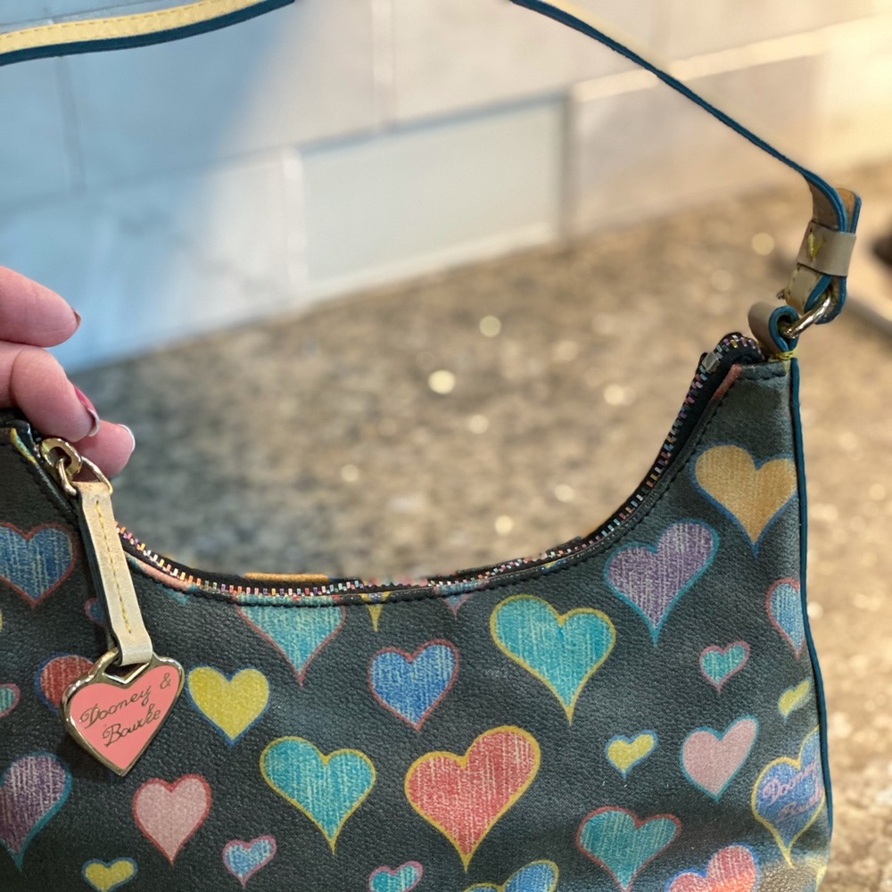 Vintage Dooney and Bourke colorful heart bag